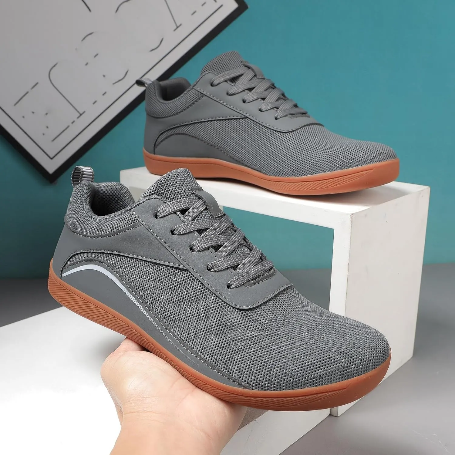 Couple Mesh Sports Casual Shoes Breathable Flat Bottom Lightweight Plus Size Comfortable Walking Mens Sneaker Socks
