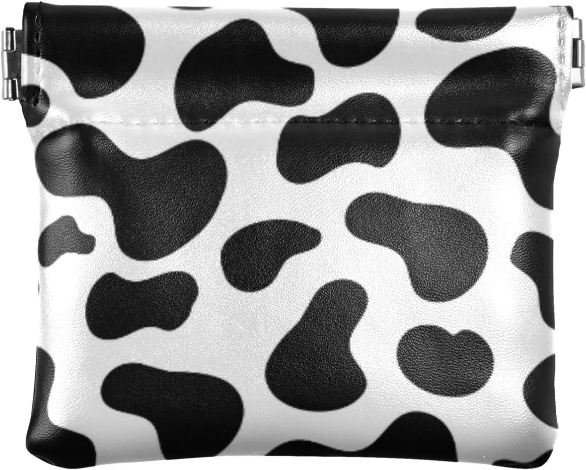 Cow Squeeze Coin Purse PU Leather Change Purse Pouch Change Holder for Woman