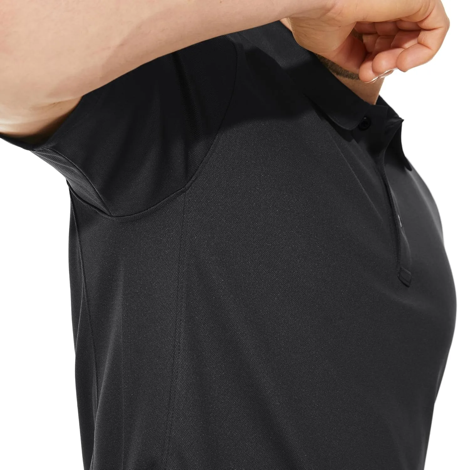 CRYSULLY Polo Shirts for Men Golf Shirt Short Sleeve Tactical Performance Polo T Shirts Dry Fit for Work, Fishing, Hiking