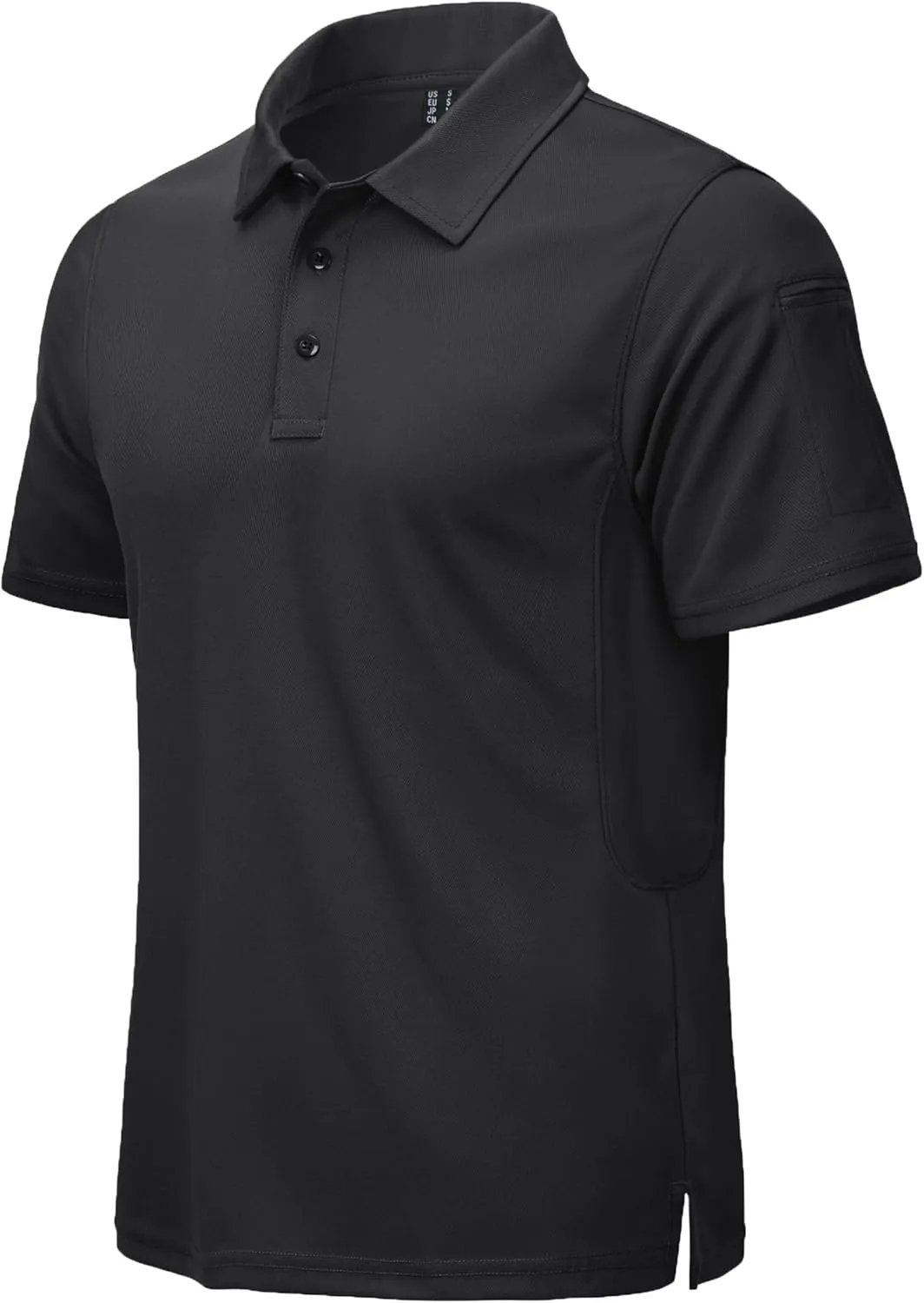 CRYSULLY Polo Shirts for Men Golf Shirt Short Sleeve Tactical Performance Polo T Shirts Dry Fit for Work, Fishing, Hiking