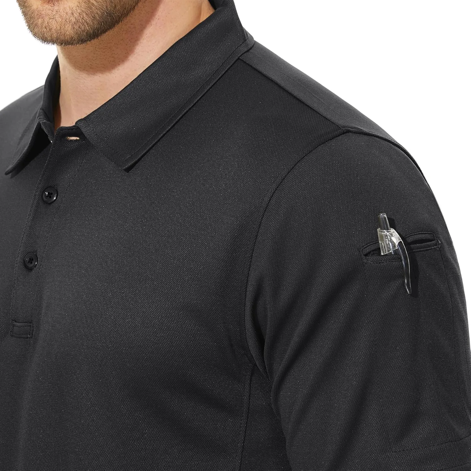 CRYSULLY Polo Shirts for Men Golf Shirt Short Sleeve Tactical Performance Polo T Shirts Dry Fit for Work, Fishing, Hiking