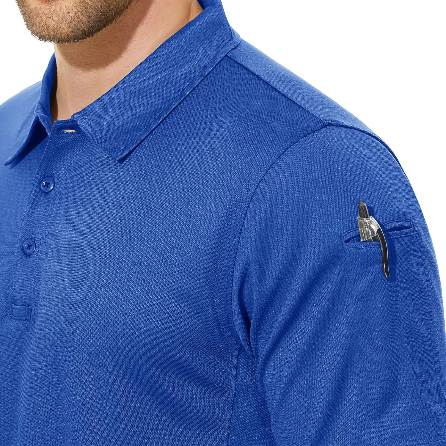 CRYSULLY Polo Shirts for Men Golf Shirt Short Sleeve Tactical Performance Polo T Shirts Dry Fit for Work, Fishing, Hiking