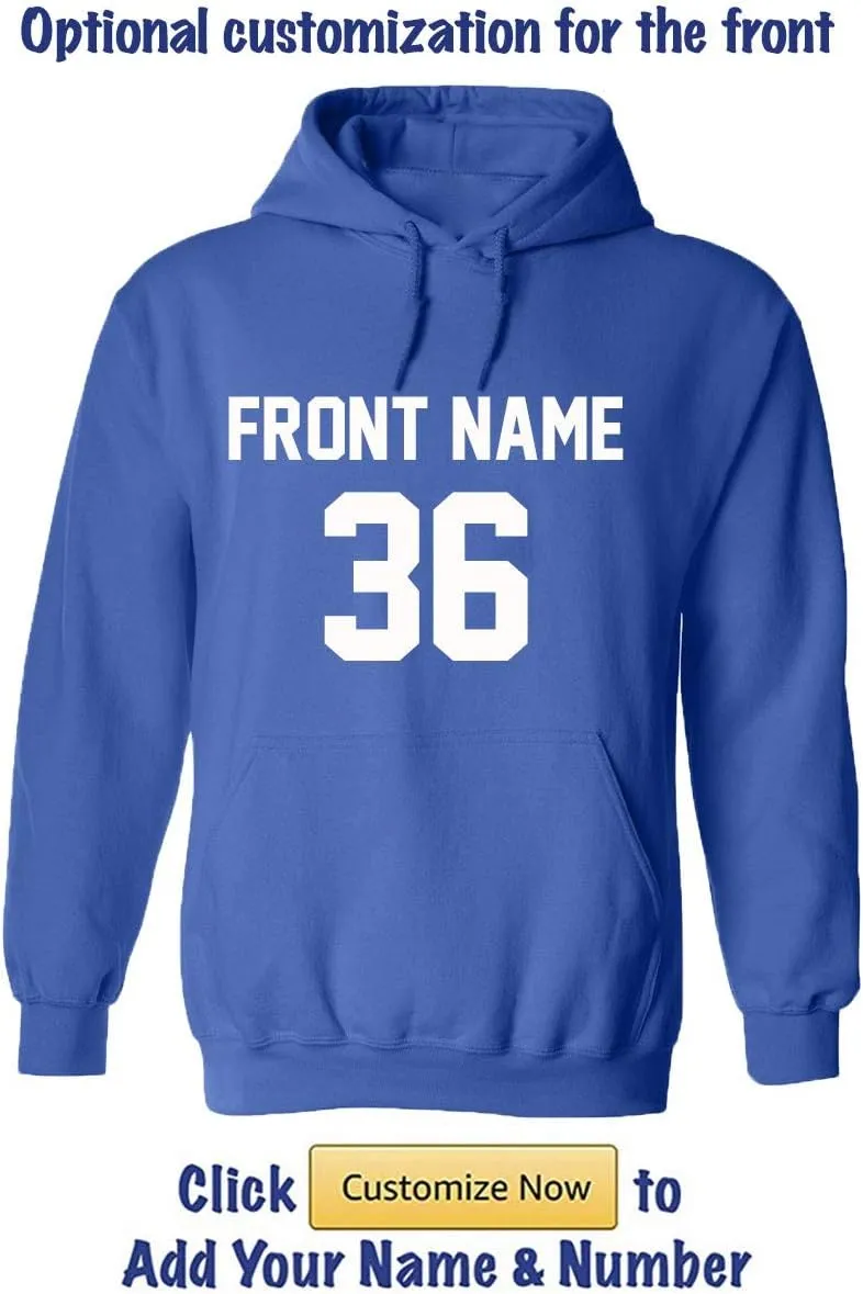 Custom Hoodies - Add Your Name & Number - 2 Side Personalized Sweaters