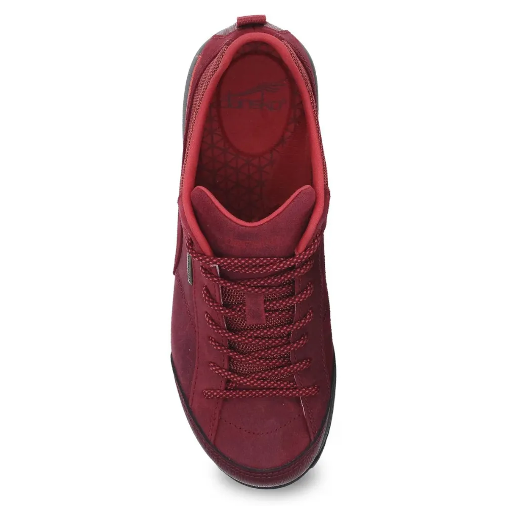Dansko Paisley Red Burnished Suede Shoe (Women's)