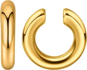 Ear Cuffs for Women,Ear Cuff, Chunky Huggie Hoop Earrings,Cartilage Upper Non Piercing,14k Gold and Silver Set 2pcs