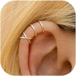 Ear Cuffs Non Piercing Cubic Zirconia Ear Cuff Earrings for Women Trendy Gold Clip on Earrings for Women Gifts Trendy Stuff Hypoallergenic Cartilage Earrings Jewelry