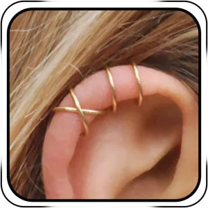 Ear Cuffs Non Piercing for Women,Trendy 14K Gold Plated Non Pierced Ears Clip on Cartilage Earring Fake Earrings Cartilage Earring Set Stack Jewelry
