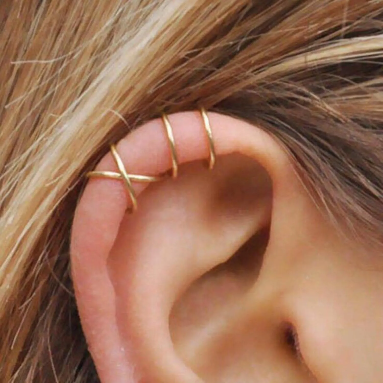Ear Cuffs Non Piercing for Women,Trendy 14K Gold Plated Non Pierced Ears Clip on Cartilage Earring Fake Earrings Cartilage Earring Set Stack Jewelry