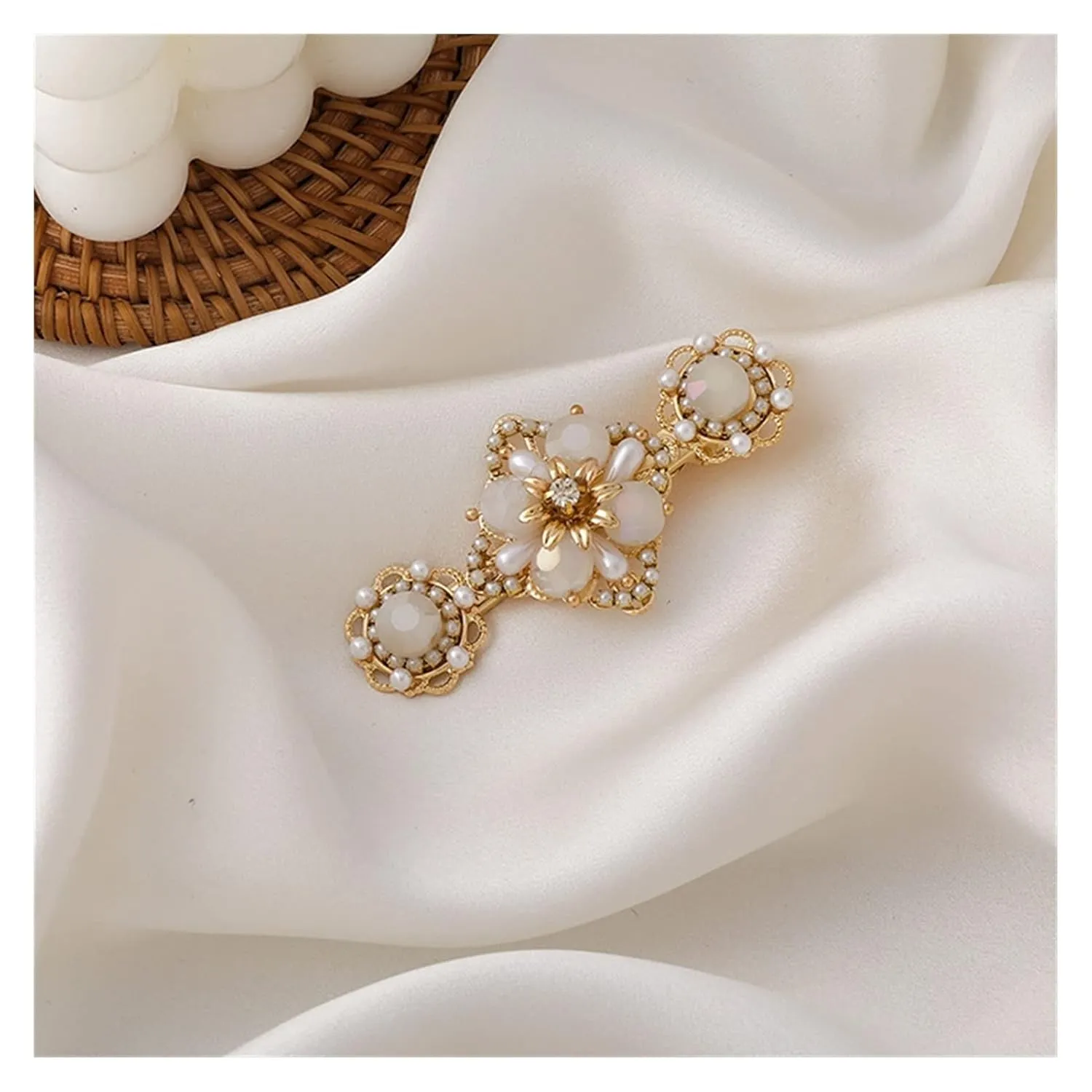 Earrings Set for Women Shell FlowersHairgrips Jewelry Pearl Crystal Rhinestone Hairpins for Women Jewelry Accessories Fashion Earrings