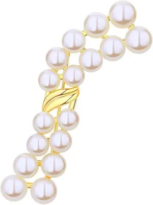 Elegant Pearl Safety Pins Broochesfor Women Fashion, Vintage Women's Lapel Pins Brooch Simple Suit Dress Pins Dainty Cute Pearl Jewelry Accessories for Wedding Party Clothes