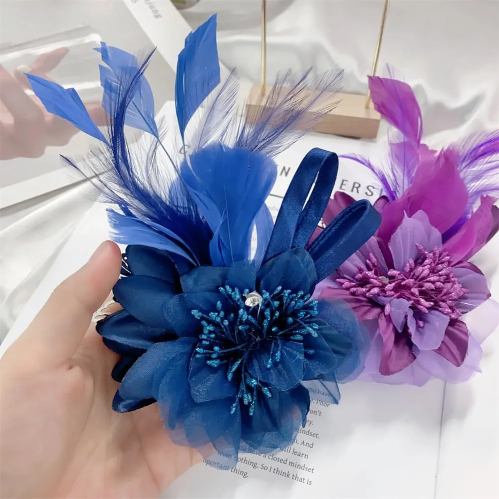 Extra Large Flower Brooches Lapel Pins Dainty Crystal Fabric Brooches Big Camellia Flower Brooch Pin for Women Wedding Party Dance Banquet Clothes Accessories Jewelry Ceremony Decoration