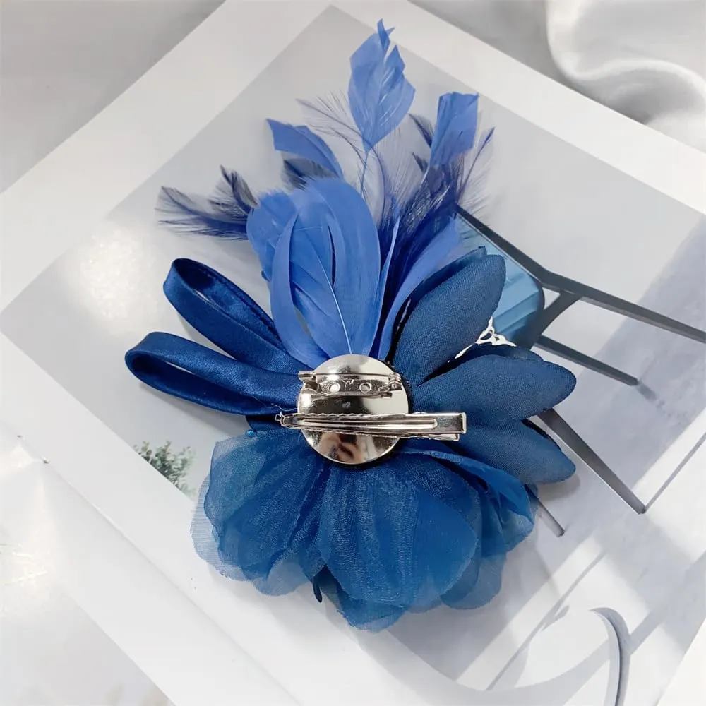 Extra Large Flower Brooches Lapel Pins Dainty Crystal Fabric Brooches Big Camellia Flower Brooch Pin for Women Wedding Party Dance Banquet Clothes Accessories Jewelry Ceremony Decoration