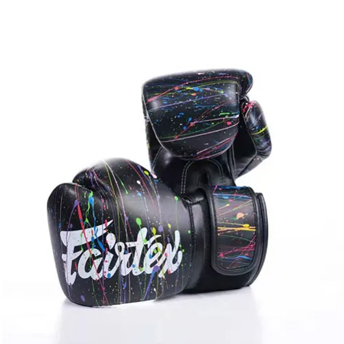 Fairtex Boxing Gloves Micro Fiber Painter Black