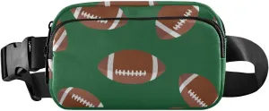 Fanny Pack for Women Men American Football Green Belt Waist Pack Bum Bag Wallets for Running Cycling Hiking Travel Workout with Adjustable Strap