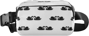 Fanny Packs for Women Men Black Swans Belt Bag Waist Pouch Packs Crossbody Bag Running Hiking Fanny Pack Gifts for Girls Boys
