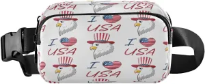 Fanny Packs for Women Men Usa Independence Day Eagle Belt Bag Waist Pouch Packs Crossbody Bags Running Hiking Fanny Pack for Girls Boys