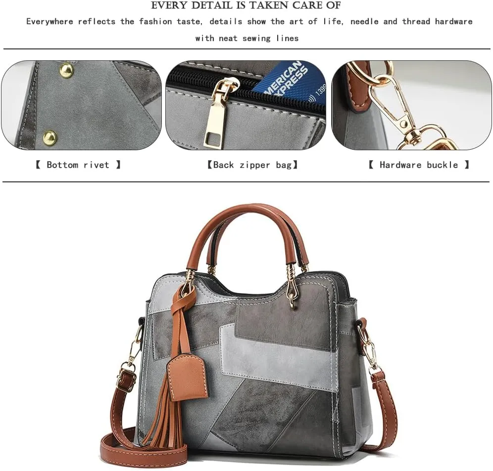 Fashion Casual Womens Purses and Handbags Shoulder Bag Soft PU Leather Medium Satchel Tote bag Hobo