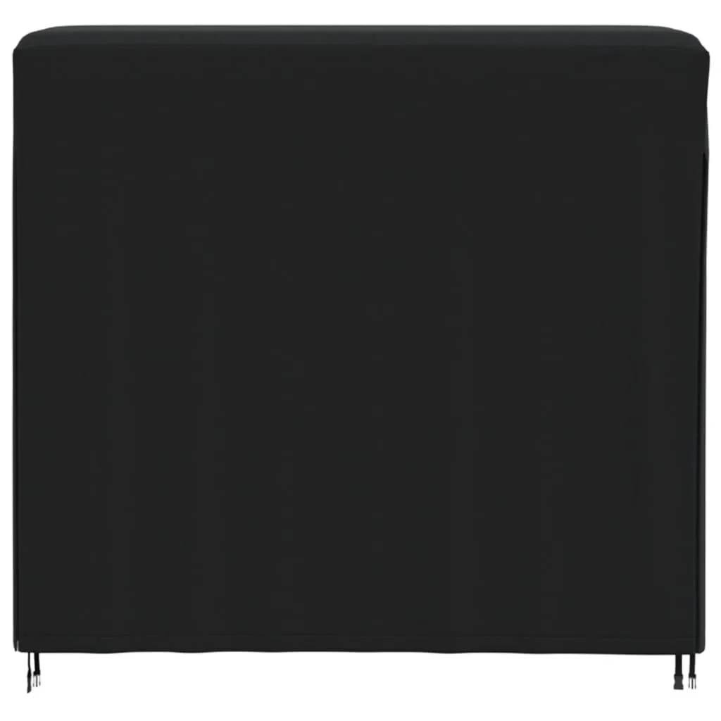Firewood Rack Cover Black 122x61x106 cm 420D Oxford