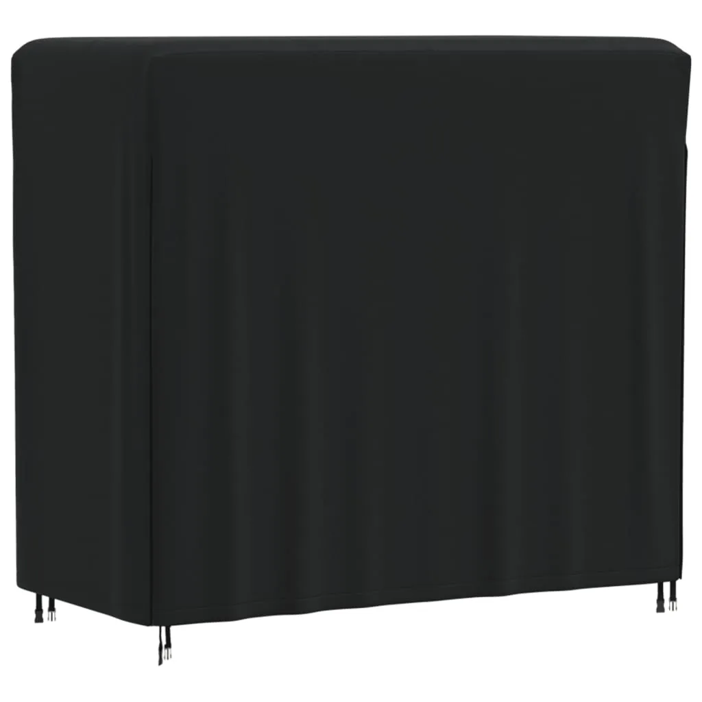 Firewood Rack Cover Black 122x61x106 cm 420D Oxford