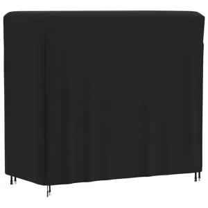 Firewood Rack Cover Black 122x61x106 cm 420D Oxford