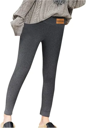 Fleece Lined Pants Women Yoga Pants Elastic High Waist Plush Yoga Pants Thermal Velvet Pants
