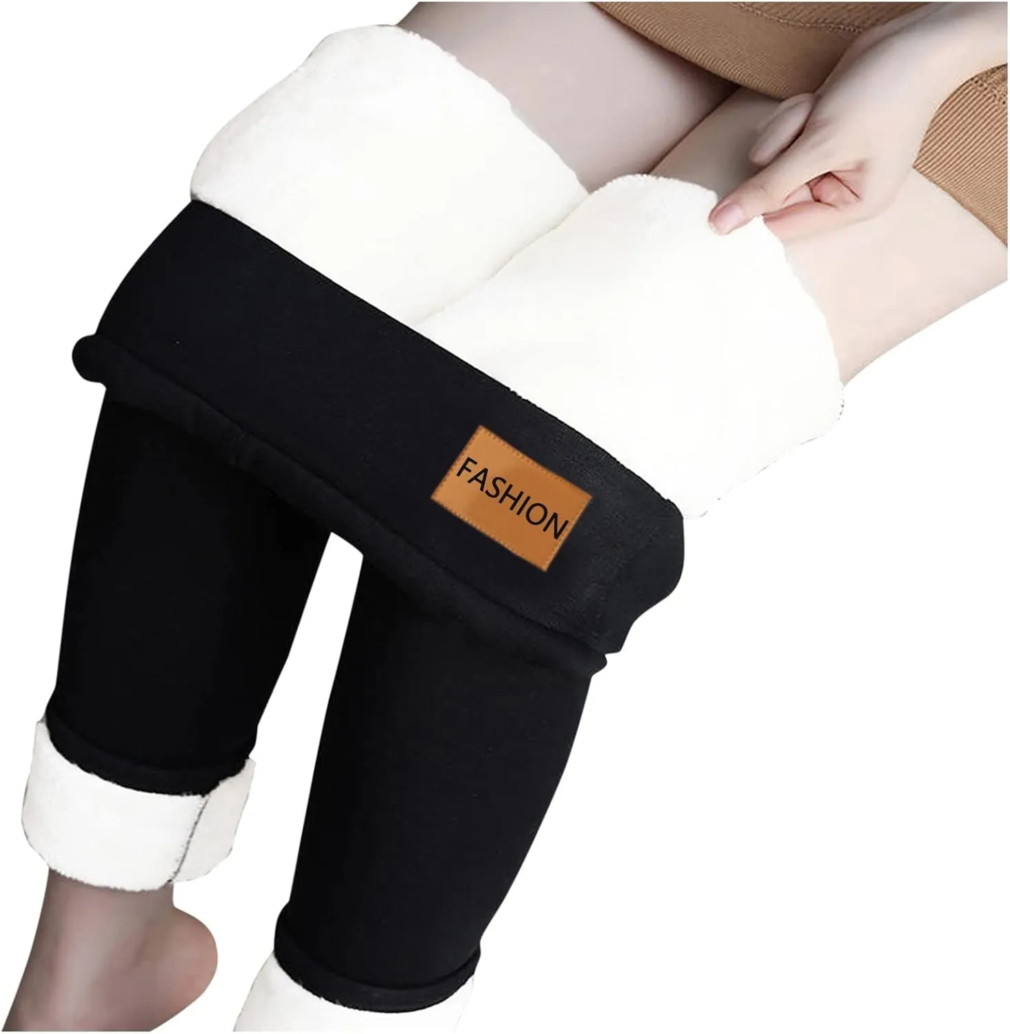 Fleece Lined Pants Women Yoga Pants Elastic High Waist Plush Yoga Pants Thermal Velvet Pants