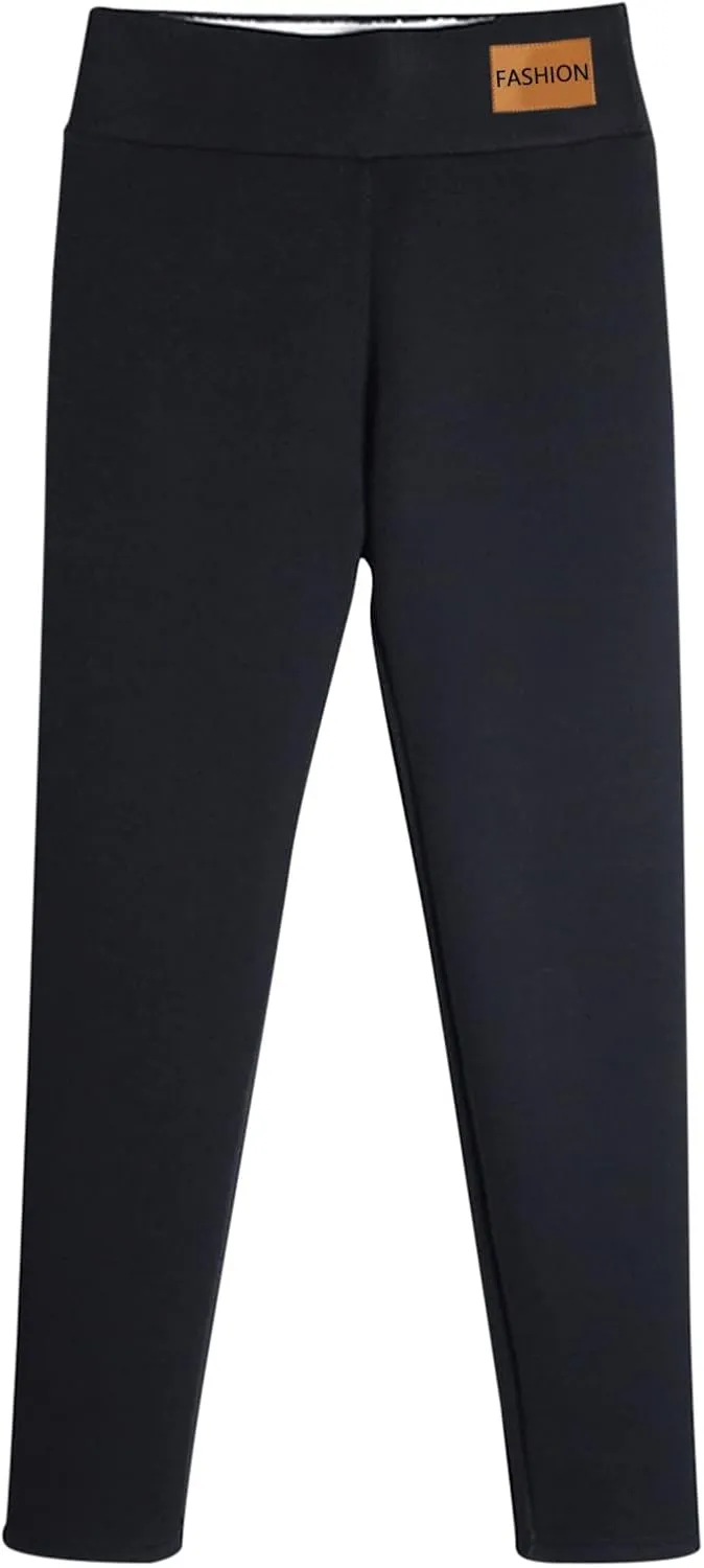 Fleece Lined Pants Women Yoga Pants Elastic High Waist Plush Yoga Pants Thermal Velvet Pants