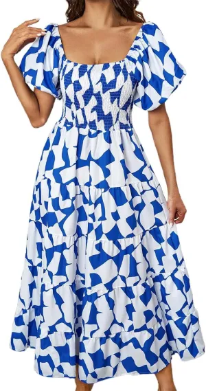 Floral Maxi Dress for Women Boho Dress Y2k Spaghetti Strap Long Flowy Dresses 2025 Casual Summer Beach Sundress