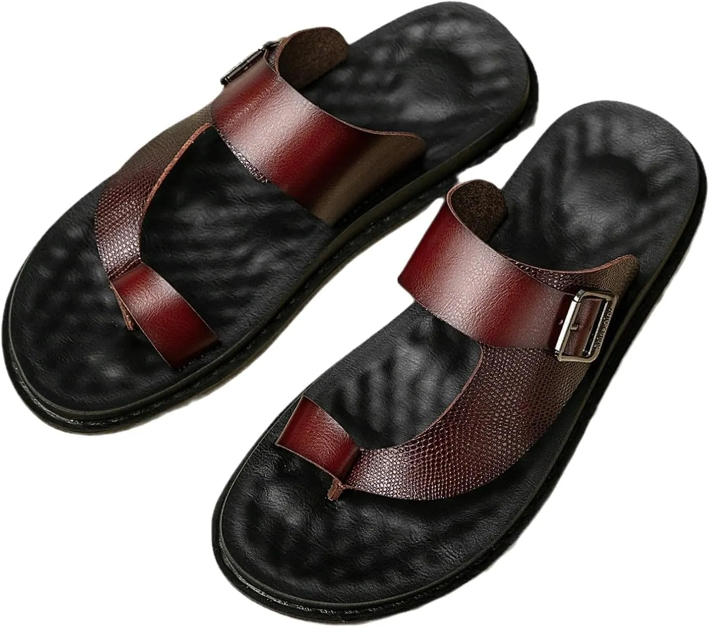 Foot Correction Men Summer Slide Sandals,Outdoor Plantar Fasciitis Roman Slippers,Slip On Bunion Orthopedic Flip Flops