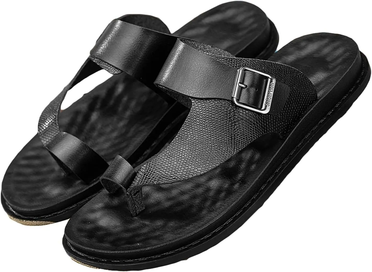Foot Correction Men Summer Slide Sandals,Outdoor Plantar Fasciitis Roman Slippers,Slip On Bunion Orthopedic Flip Flops
