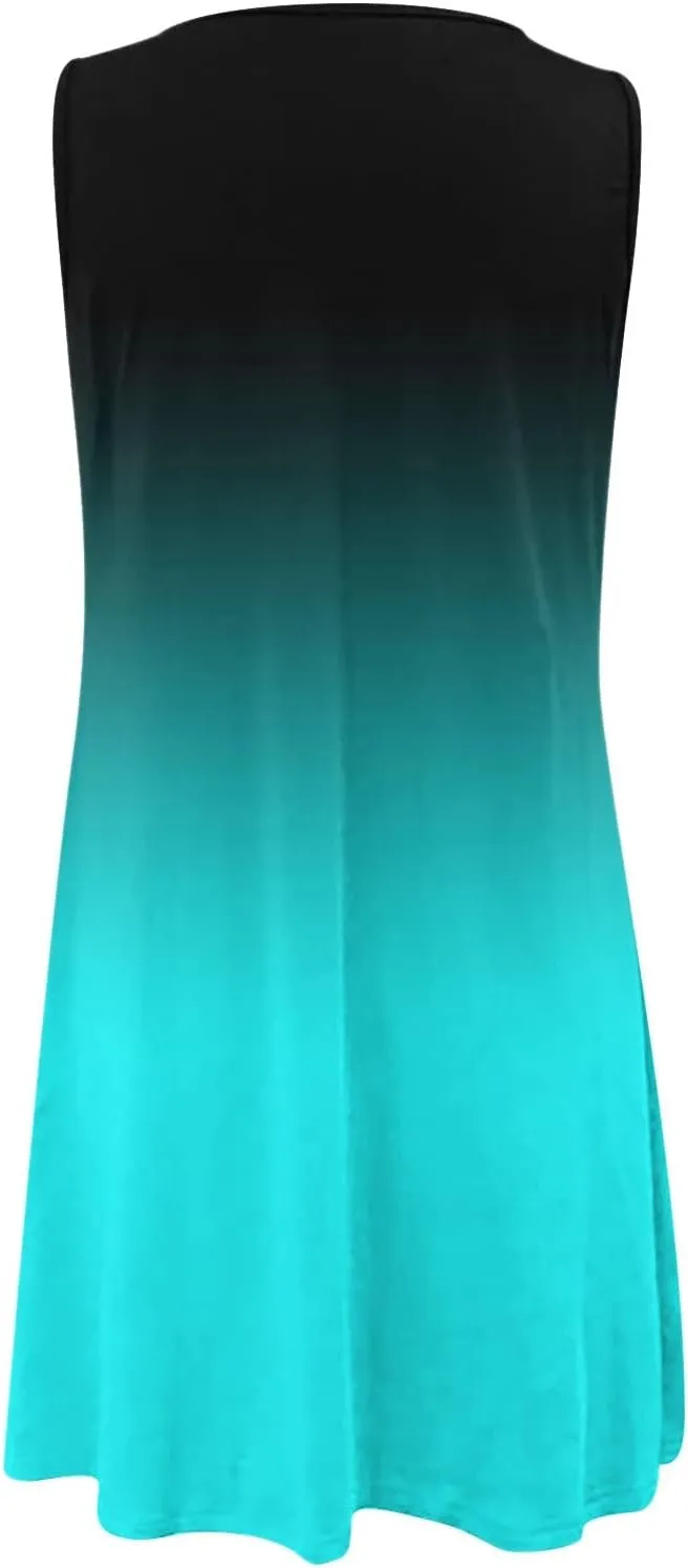 for Women Summer Loose Dress Sleeveless Floral Print V Neck Hollow Out Beach Dress Mini Dress Halter Formal
