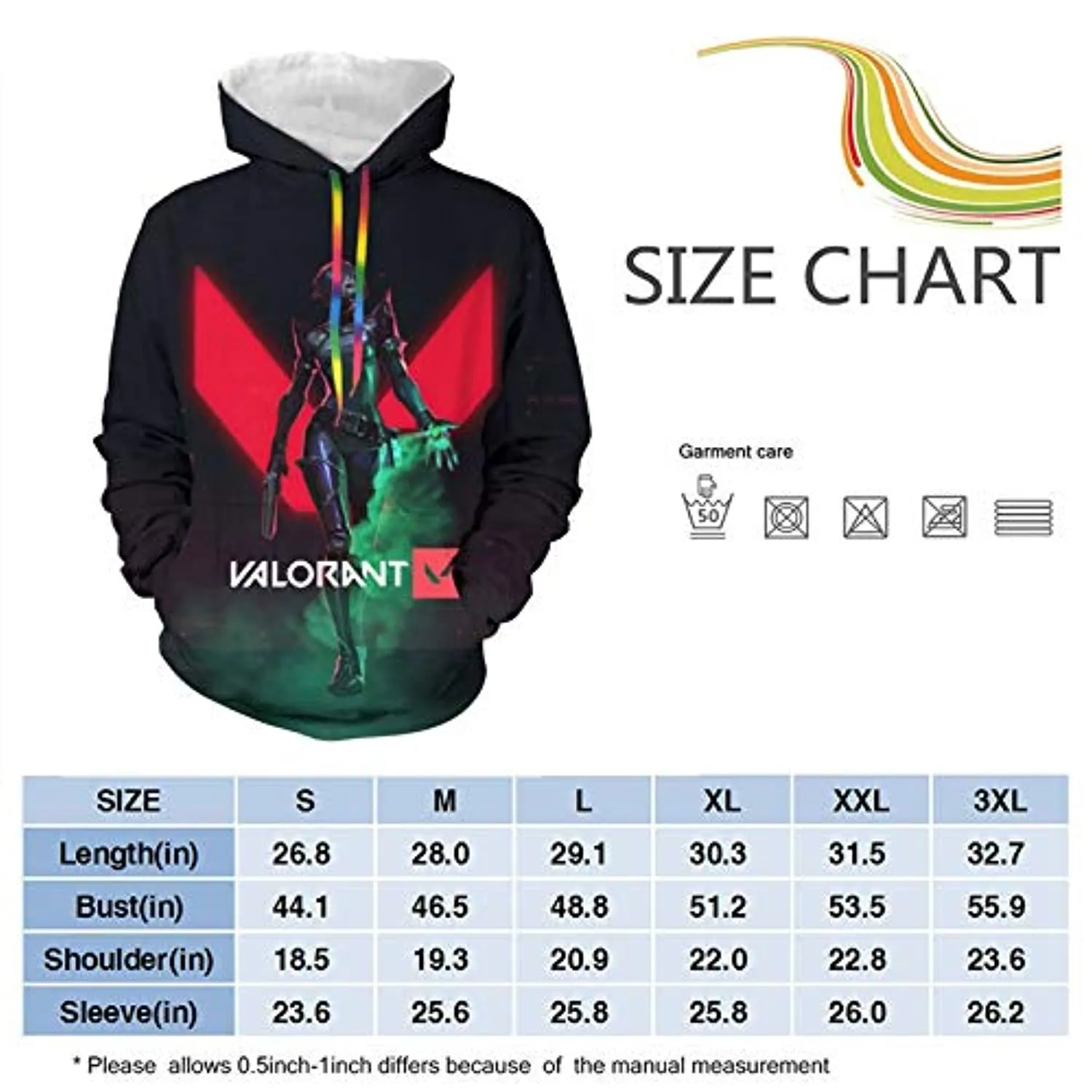 Game Valorant Hoodies - 3D Unisex Hooded Pullover Sweatshirt