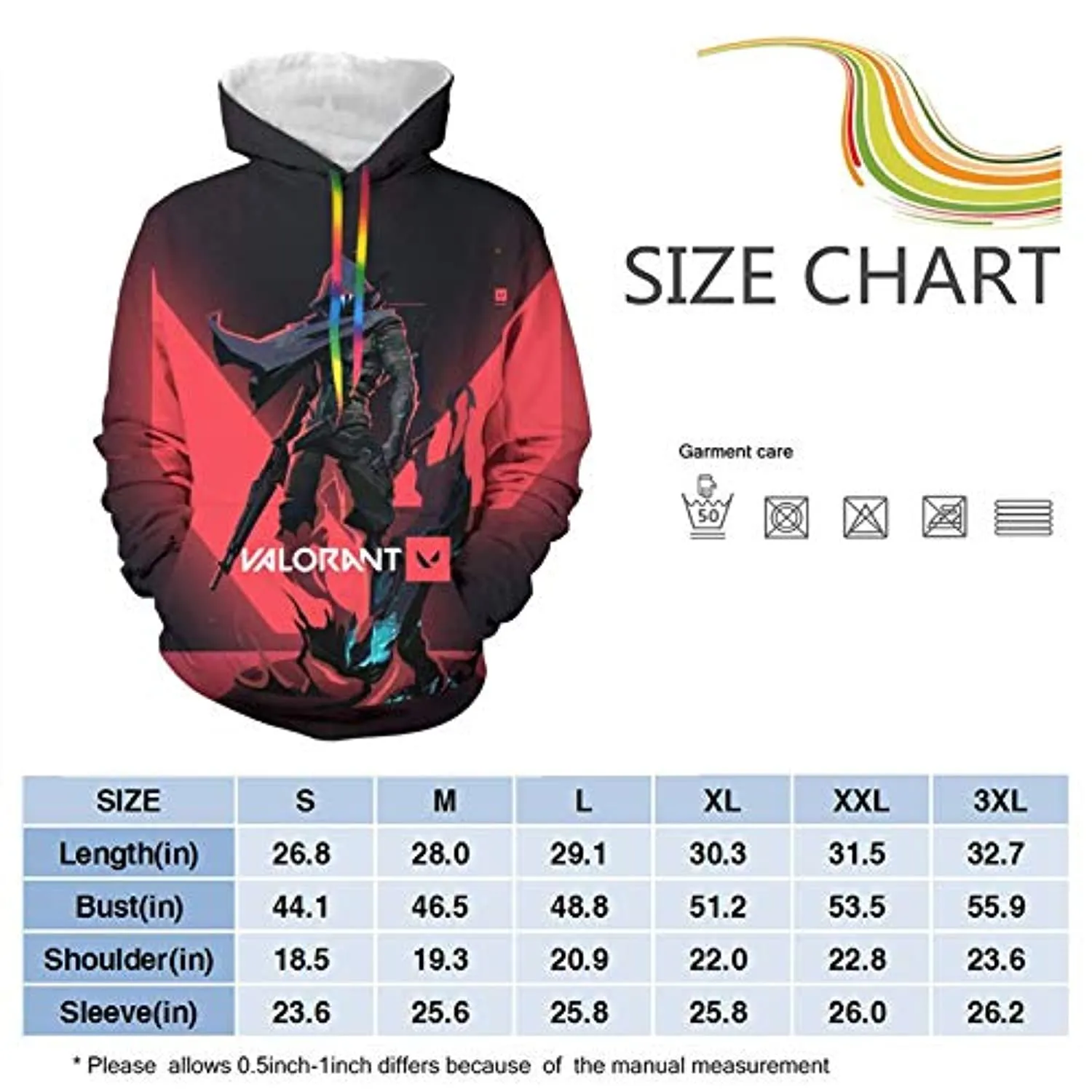 Game Valorant Hoodies - Omen 3D Unisex Hooded Pullover Sweatshirt