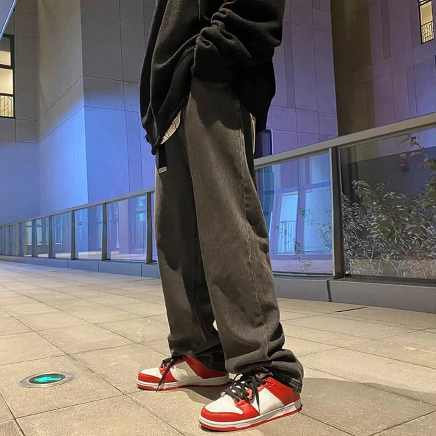 GIERIDUC Men's Linen Pants Casual Long Pants Khaki Uniform Pants for Boys Work Pants for Men Slim Fit Mens Long Workout Pants