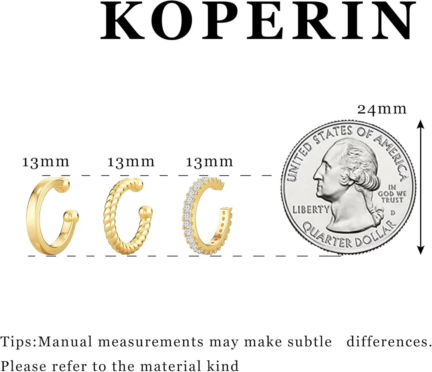 Gold Ear Cuffs for Women Non Piercing, 14K Gold Plated/925 Sterling Silver Ear Cuff Earrings for Women Cartilage Clip On Earrings Trendy Thin Cubic Zirconia Huggie Ear Cuffs for Women Jewelry Gift