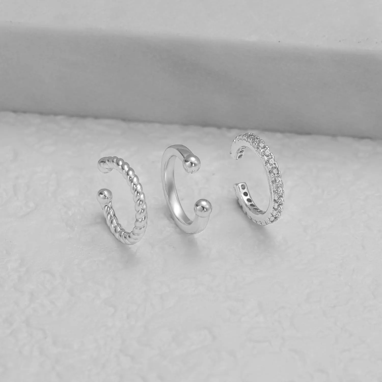 Gold Ear Cuffs for Women Non Piercing, 14K Gold Plated/925 Sterling Silver Ear Cuff Earrings for Women Cartilage Clip On Earrings Trendy Thin Cubic Zirconia Huggie Ear Cuffs for Women Jewelry Gift