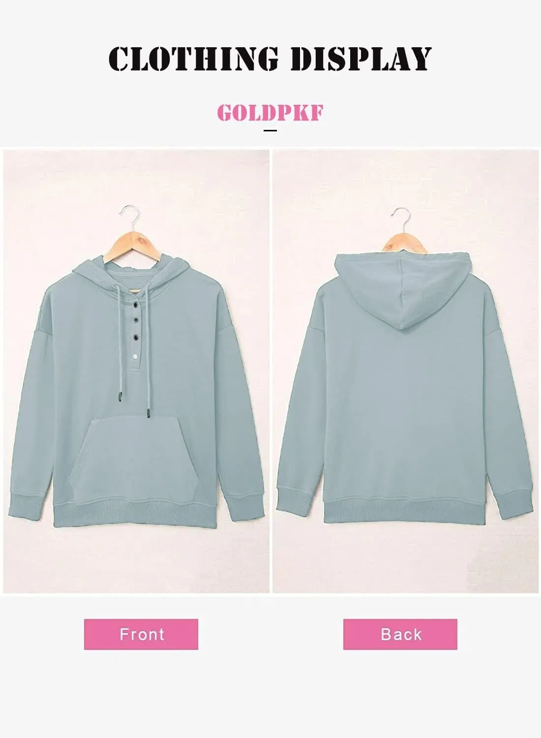 GOLDPKF Womens Sweaters Hoodies Long Sleeve Sweatshirts Woman Clothing Tops