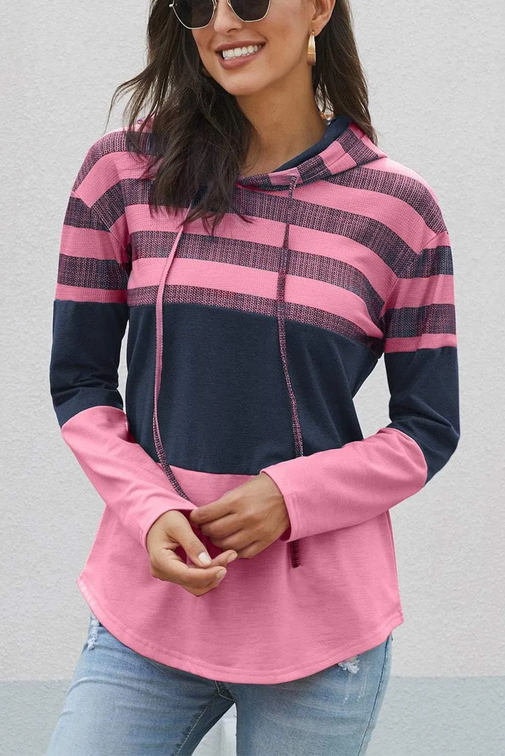 GOLDPKF Womens Sweaters Hoodies Long Sleeve Sweatshirts Woman Clothing Tops