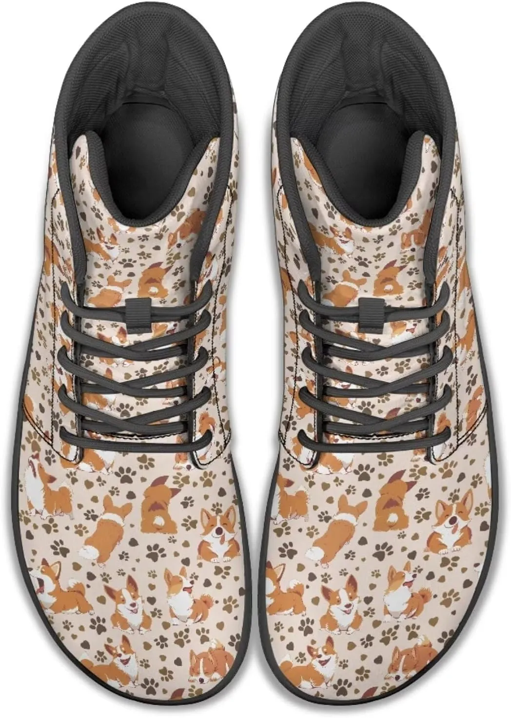 High Top Animal Design Zero-Drop Barefoot Shoes, Wide Toe Shoes for Men - Rubber Sole Running Shoes
