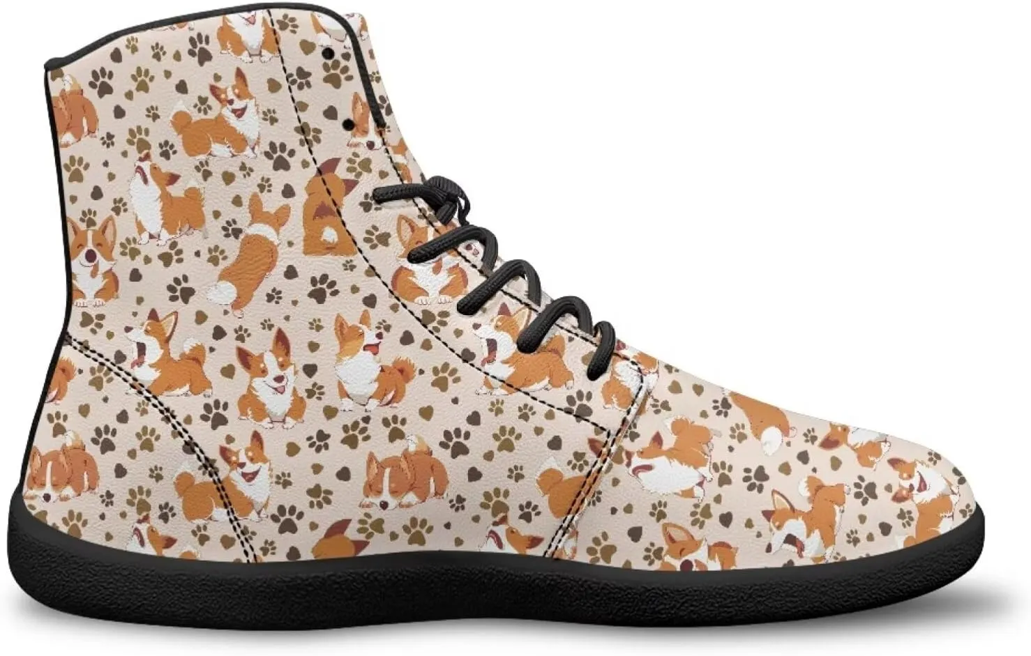 High Top Animal Design Zero-Drop Barefoot Shoes, Wide Toe Shoes for Men - Rubber Sole Running Shoes