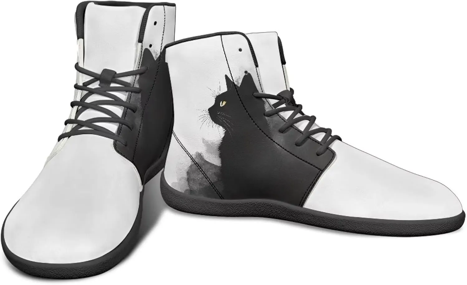 High Top Animal Design Zero-Drop Barefoot Shoes, Wide Toe Shoes for Men - Rubber Sole Running Shoes