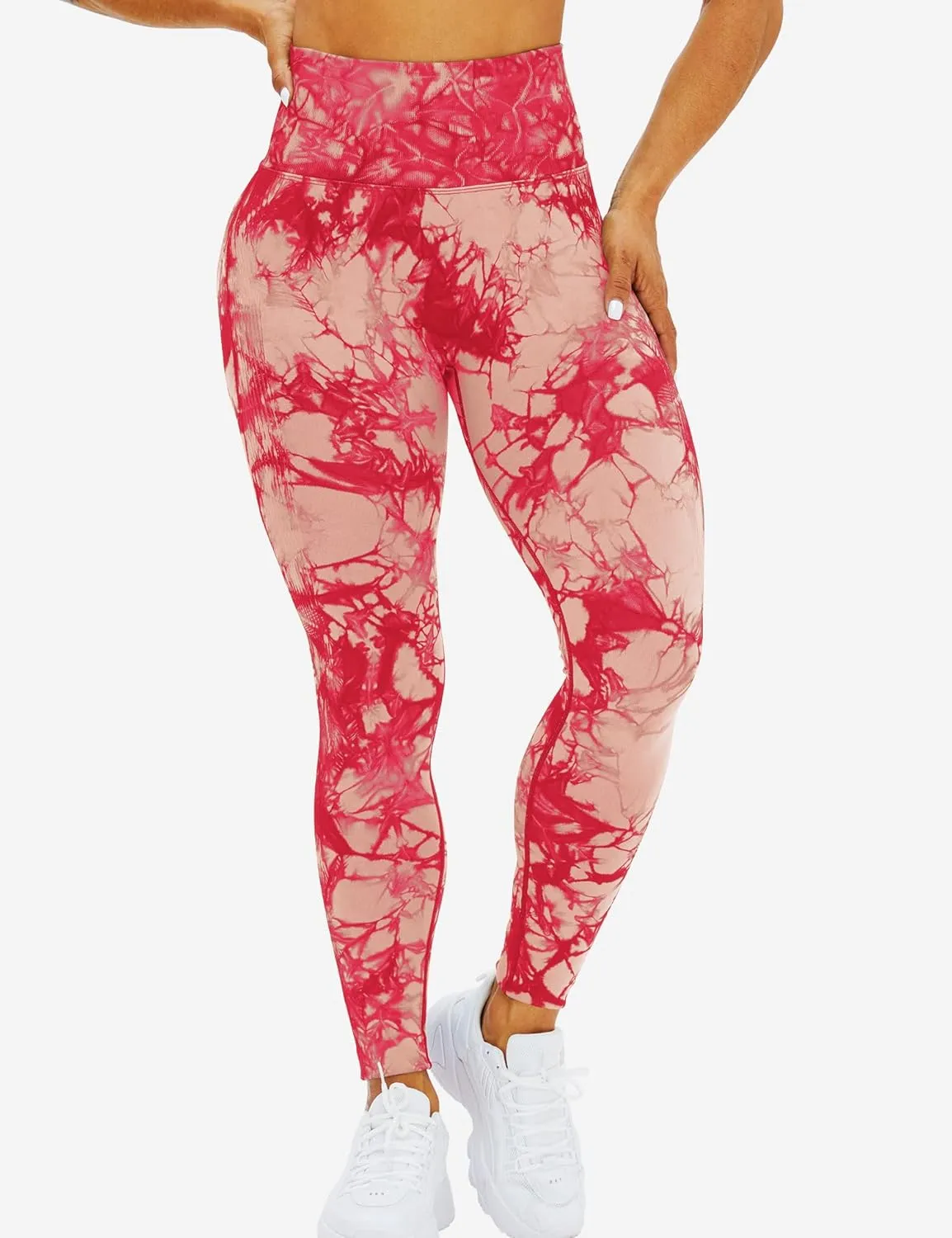 HIGORUN Tie Dye Workout Seamless Leggings for Women High Waist Gym Leggings Yoga Pants