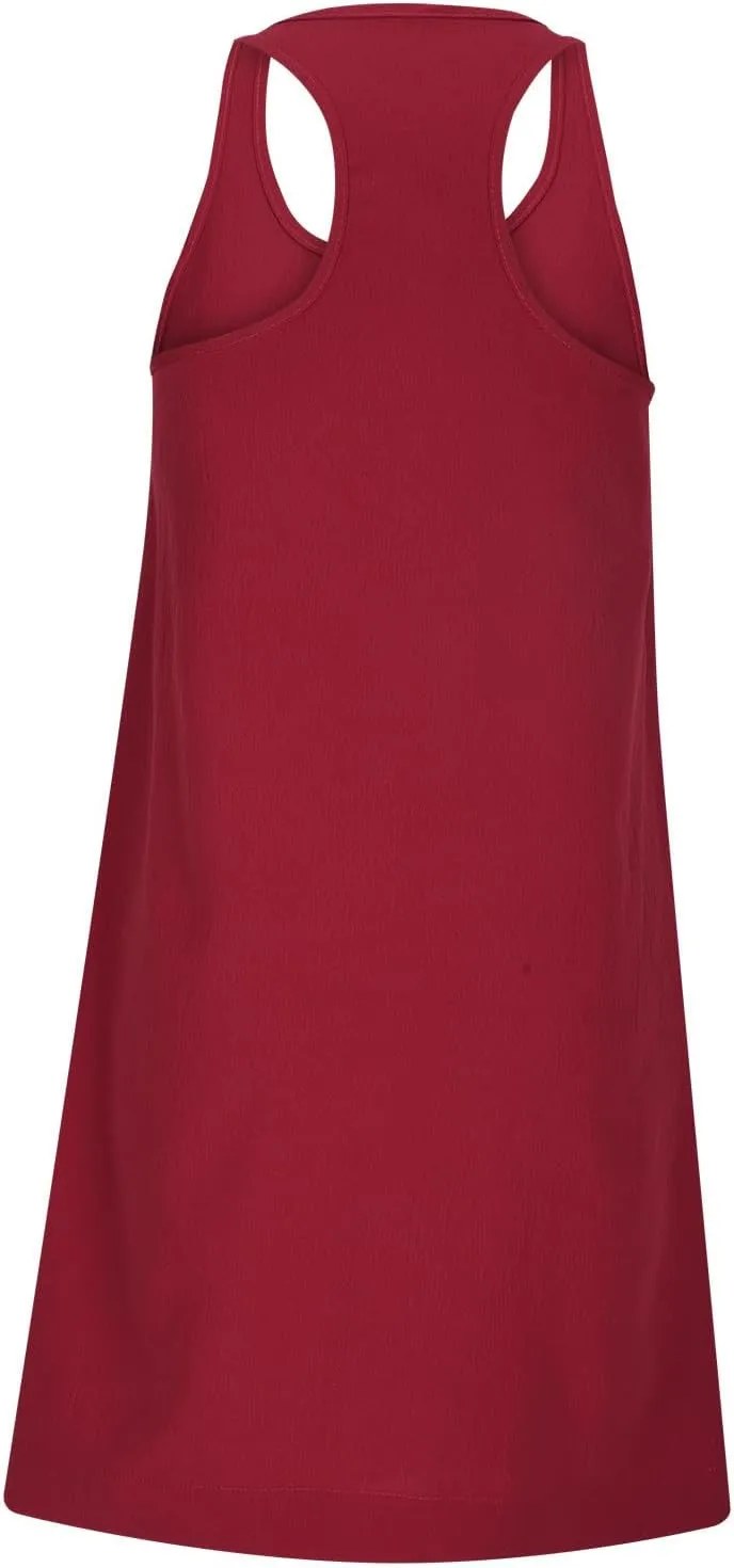 hlysgo Sundresses for Women 2024 Summer Sleeveless Crew Neck Mini Dress Casual Loose Fit Flowy Beach Sundress with Pockets