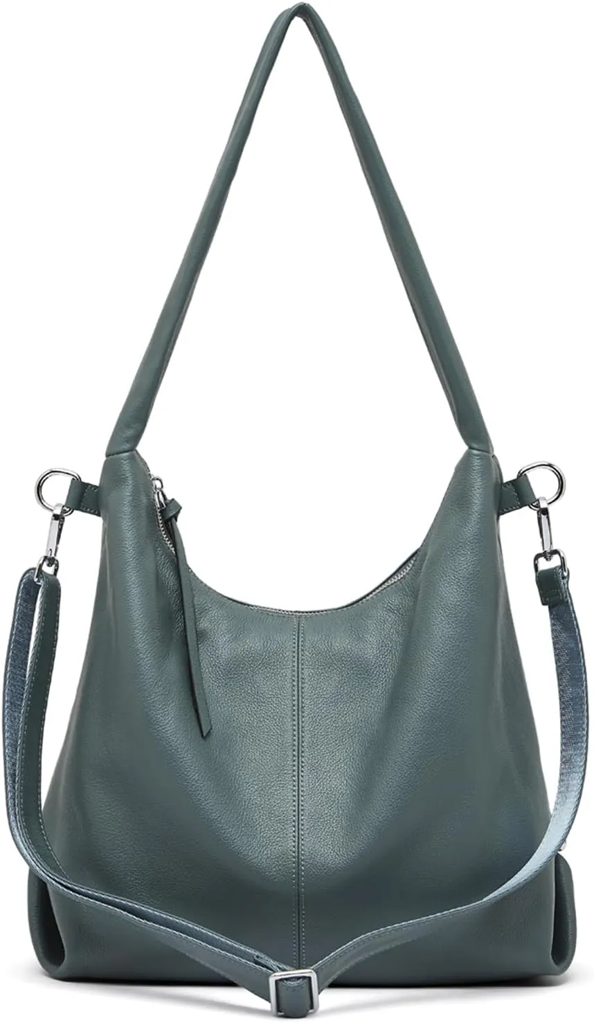 Hobo Bag Handbags for Women, Genuine Leather Crossbody Bags Shoulder Purses with Removable Strap