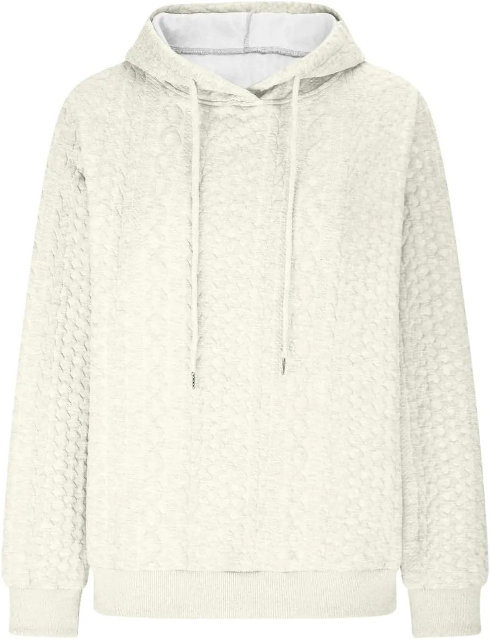 Hoodie Sweaters for Women Cable Knit Slouchy Long Sleeve Oversized Sweatshirt Cozy Chunky Y2K Hoodie Drawstring Pullover Tops