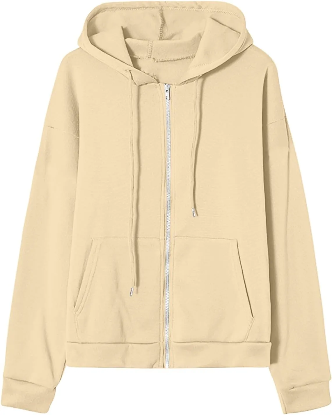 Hoodies Sweatshirts for Women 2024 Casual Long Sleeve Shirt Zip Up Fleece Hoodie Jacket Coat Fall Clothes with Pocket