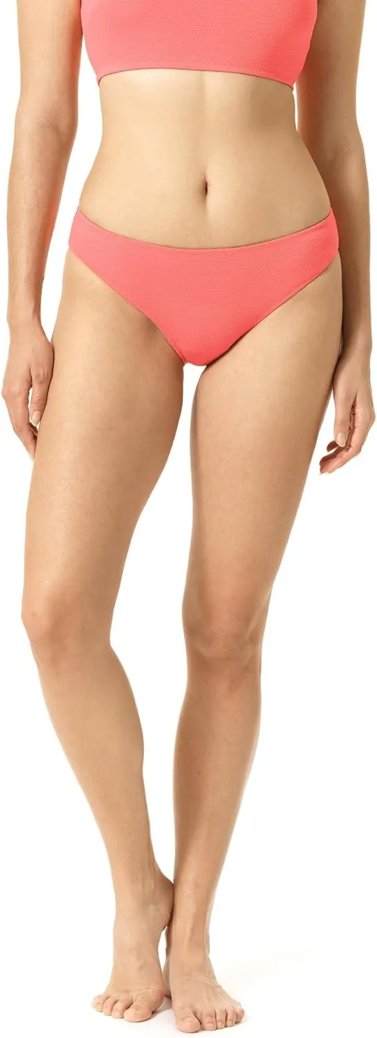 HUE Women's Swim Mix and Match Tops and Bottoms Reversible Textured Swimwear Sold Separately
