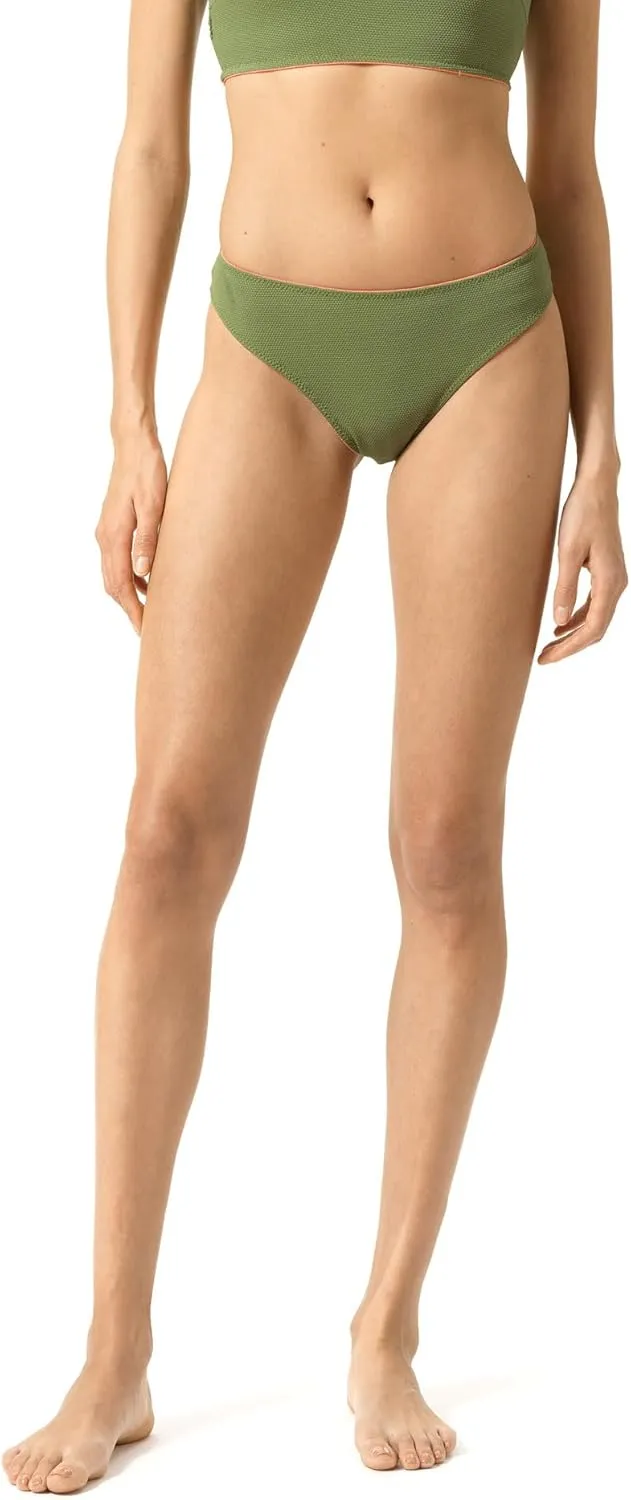 HUE Women's Swim Mix and Match Tops and Bottoms Reversible Textured Swimwear Sold Separately