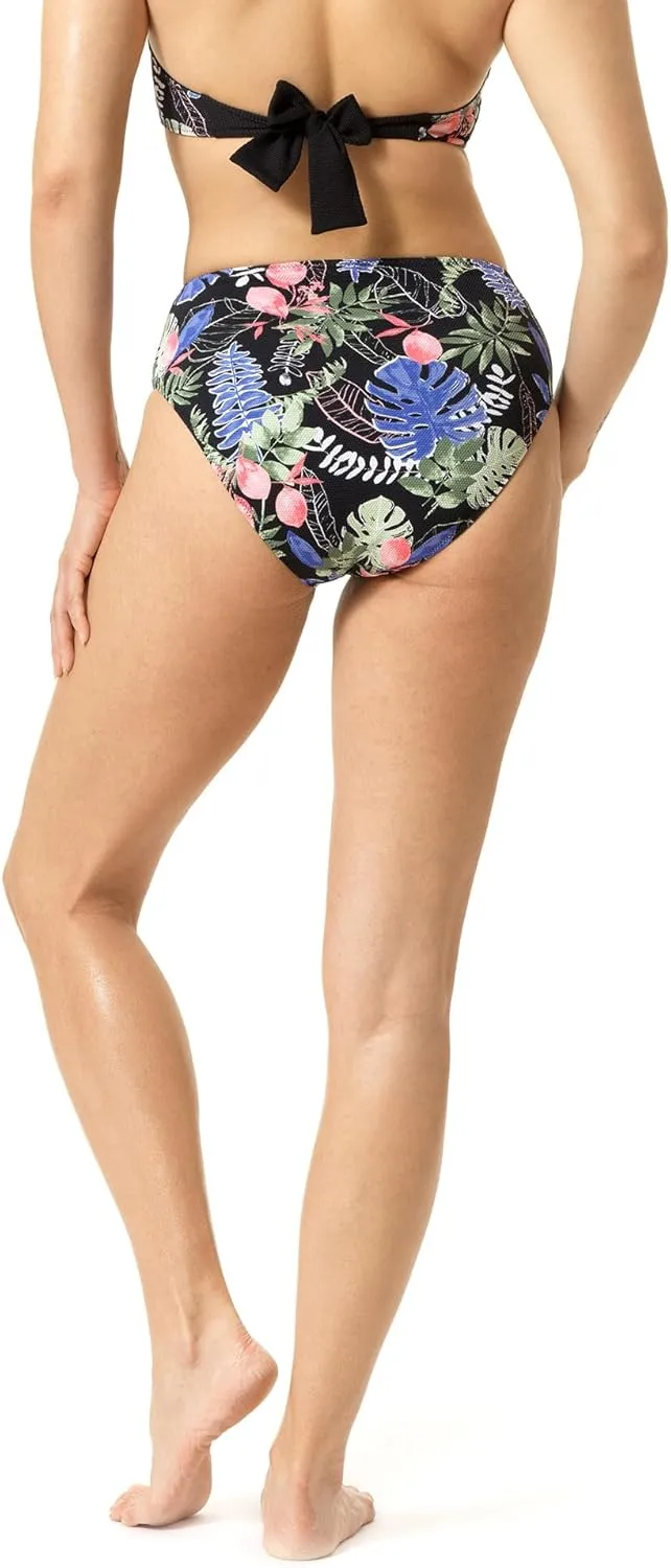 HUE Women's Swim Mix and Match Tops and Bottoms Reversible Textured Swimwear Sold Separately