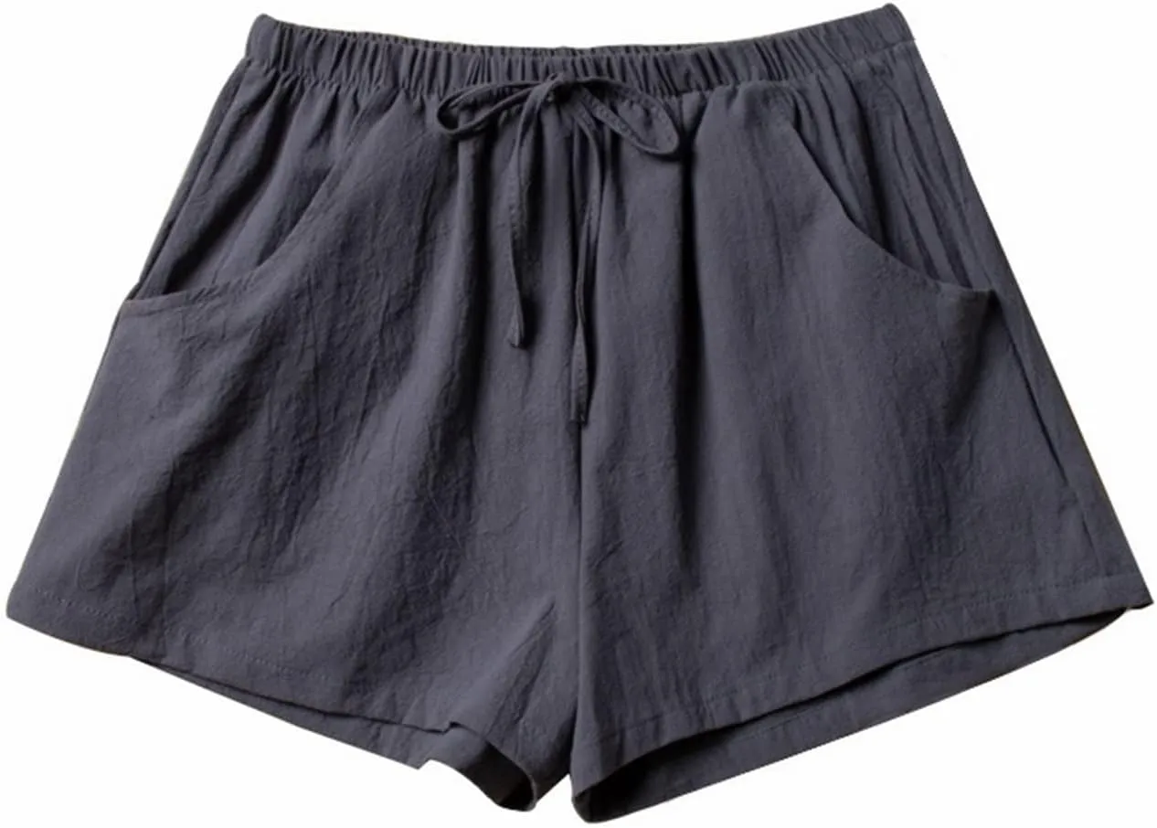 ICEGIA Women's Running Shorts Elastic High Waisted Shorts Pocket Sporty Workout Shorts Quick Dry Athletic Shorts Pants